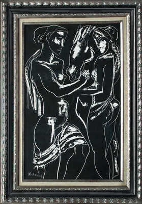 Артёмов Георгий Калистратович. Две девушки с лошадью